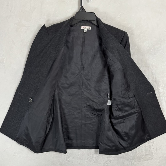 Vintage Talbots‎ Double Breasted Midi Skirt Suit Size 10 8 Wool Gold Button Read - Picture 10 of 16